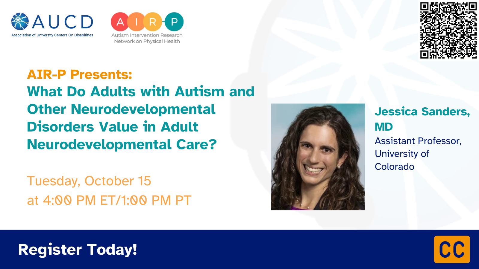 AUCD / AIR-P Webinar graphic pictures Dr. Laura Graham Holmes, Lane Edwards, Regina Firpo-Triplett, and BA Laris. Text reads: Skillfix: A Community-Engaged Process to Create Short Videos that Enhance Skills Across Populations, Available on the AIR-P Network YouTube Channel. Now Archived!